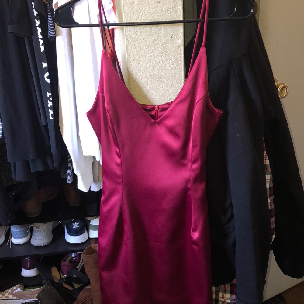 Maroon Form Fitting Dress